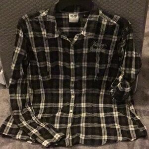 Harley-Davidson Plaid Button-Up Shirt